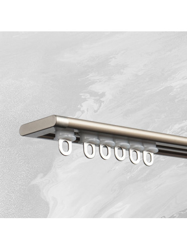CHRY55 White Very Thin Curtain Rails Concealed Ceiling Mounted(Color: Chanpagne)