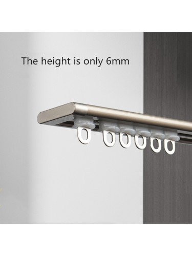 CHRY55 White Very Thin Curtain Rails Concealed Ceiling Mounted
