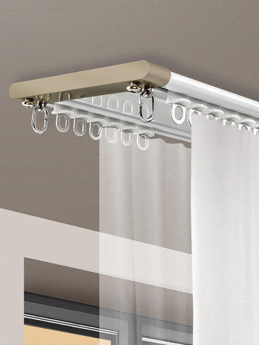 CHRY56 Ceiling Mounted Ultra Thin Invisible Double Curtain Tracks