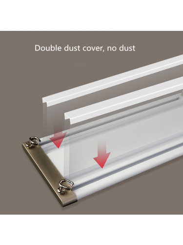 CHRY56 Ceiling Mounted Ultra Thin Invisible Double Curtain Tracks