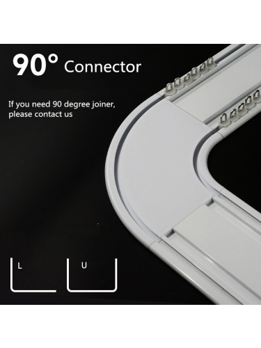 CHRY56 Ceiling Mounted Ultra Thin Invisible Double Curtain Tracks