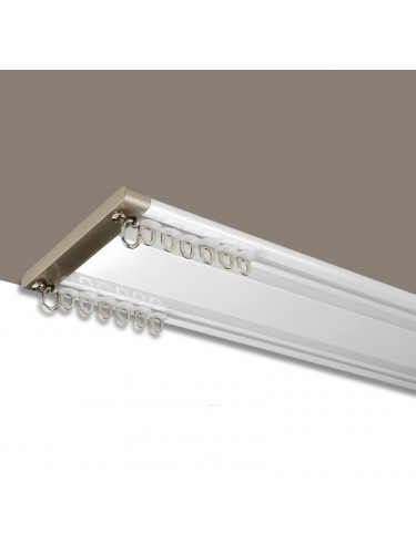 CHRY56 Ceiling Mounted Ultra Thin Invisible Double Curtain Tracks