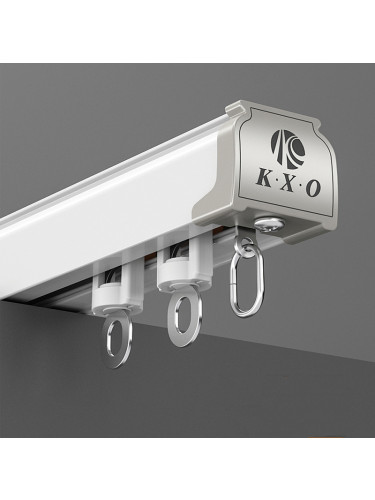 CHRY85 Thick Silent Gliss Curtain Tracks With Magnetic Carrier(Color: White)