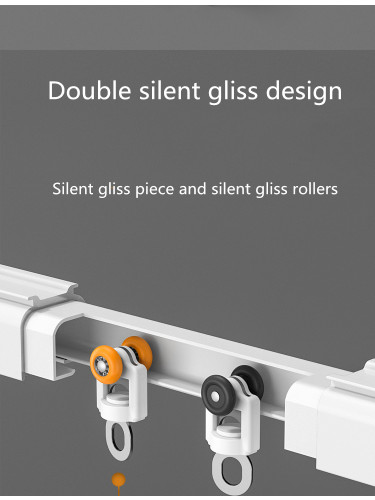 CHRY85 Thick Silent Gliss Curtain Tracks With Magnetic Carrier
