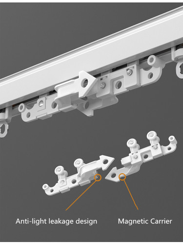 CHRY85 Thick Silent Gliss Curtain Tracks With Magnetic Carrier