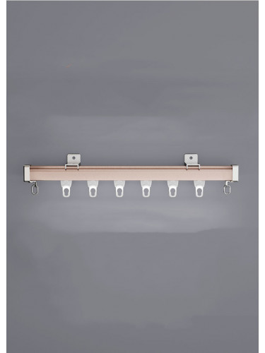 CHRY86 Heavy Duty Silent Gliss Curtain Tracks Ceiling Wall Mounts(Color: Rose gold)