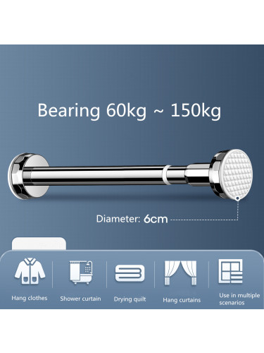 Steel Extendable Shower Curtain Pole For Heavy Curtain Cathedral