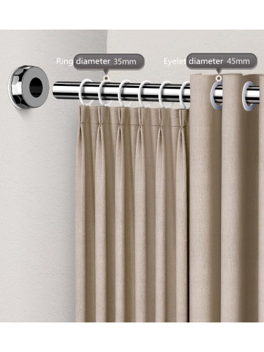 Steel Extendable Shower Curtain Pole For Heavy Curtain Cathedral