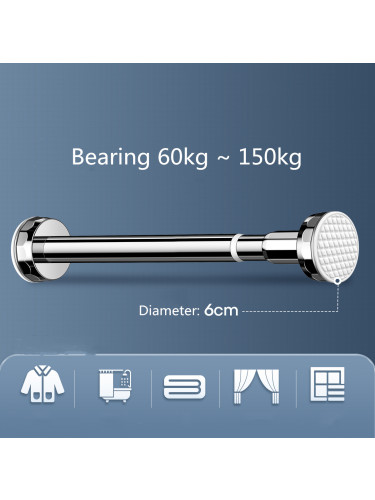 Steel Extendable Shower Curtain Pole For Heavy Curtain Cathedral