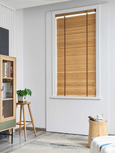 CHV01 Household Solid Wood Blinds Blackout Roller Blinds Study Bedroom Living Room Office Customizable(Color: Wood)