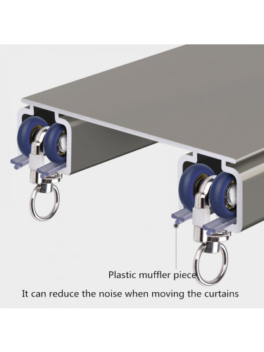 CHR36 Ceiling Mounted  Super Thick Aluminum Alloy Double Curtain Tracks 