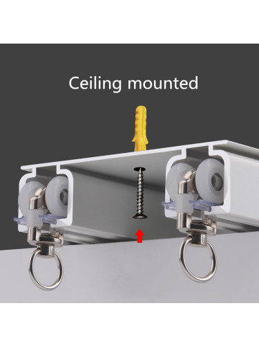 CHR36 Ceiling Mounted  Super Thick Aluminum Alloy Double Curtain Tracks 