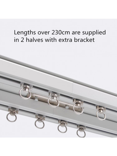 CHR36 Ceiling Mounted  Super Thick Aluminum Alloy Double Curtain Tracks 