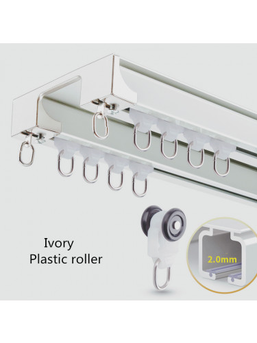 CHR36 Ceiling Mounted  Super Thick Aluminum Alloy Double Curtain Tracks 