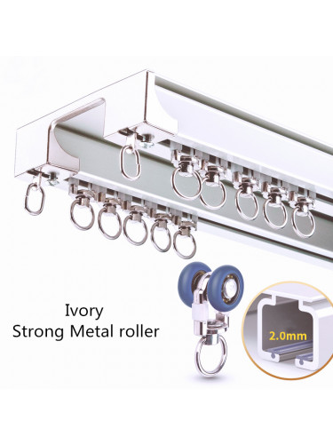 CHR36 Ceiling Mounted  Super Thick Aluminum Alloy Double Curtain Tracks 