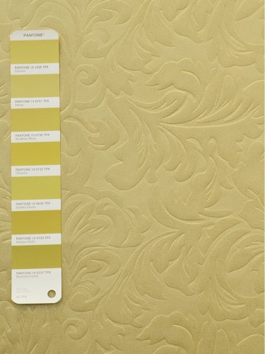 QY3163CS Murrumbidgee Embossed Reflective Floral Fabric Sample (Color: Olivenite)
