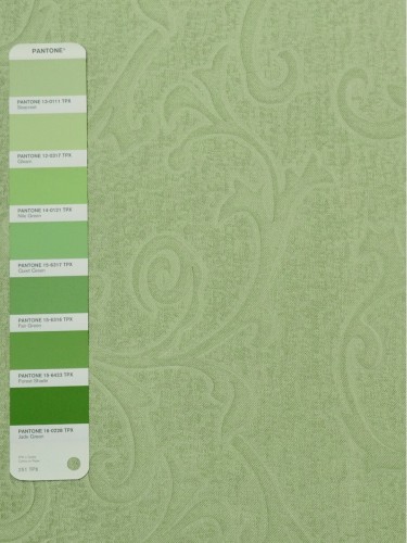 QY3163J Murrumbidgee Embossed Reflective Damask Custom Made Curtains (Color: Nile Green)