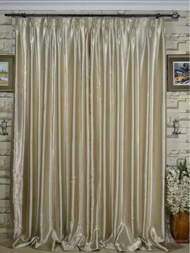 QY3163MC Murrumbidgee Reflective Embossed Striped Double Pinch Pleat Curtains