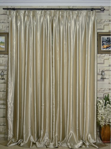 QY3163MC Murrumbidgee Reflective Embossed Striped Double Pinch Pleat Curtains