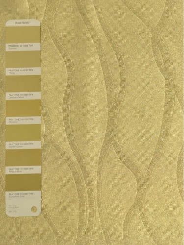 QY3163MC Murrumbidgee Reflective Embossed Striped Double Pinch Pleat Curtains (Color: Olivenite)