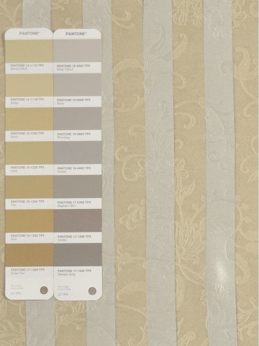 QY3241C Cooper Creek Embossed Striped Custom Made Curtains (Color: Dove)