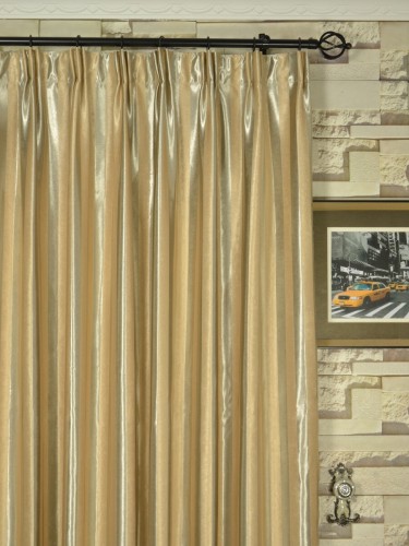 QY3241DA Cooper Creek Striped Versatile Pleat Curtains Heading Style