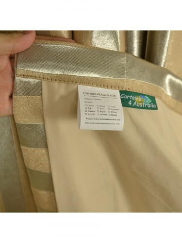 QY3241DA Cooper Creek Striped Versatile Pleat Curtains Fabric Details