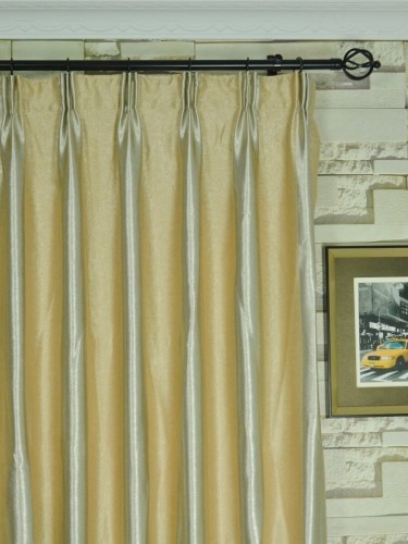 QY3241F Cooper Creek Embossed Striped Custom Made Curtains (Heading: Versatile Pleat)
