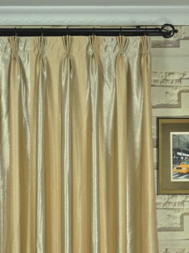 QY3241FK Cooper Creek Embossed Striped Triple Pinch Pleat Curtains Heading Style