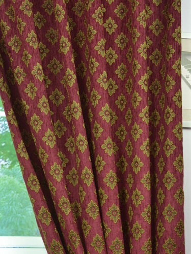 Angel Jacquard Victorian Damask Versatile Pleat Chenille Curtain Fabric Details
