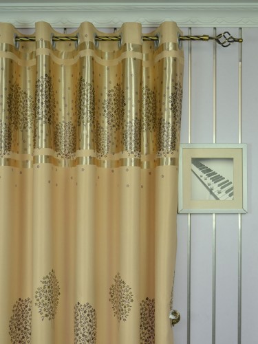 Angel Double-side Printed Pattern Burgeons Eyelet Curtain Heading Style