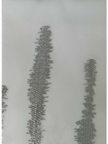 QY7121SI Gingera Lavenders Embroidered Custom Made Sheer Curtains(Color: Grey)