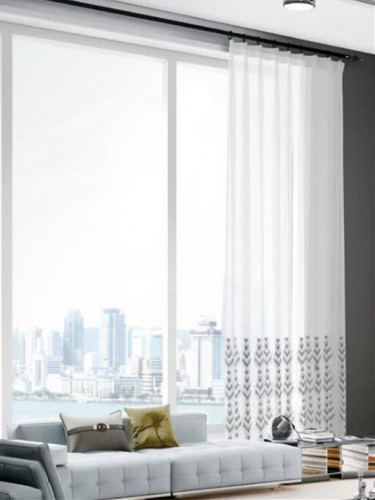 QY7121SS Gingera Embroidered Custom Made Sheer Curtains