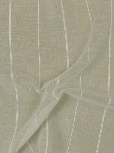 QY7151SAE Laura Multi Type Faux Linen Rod Pocket Sheer Curtains (Color: Blanc de Blanc)