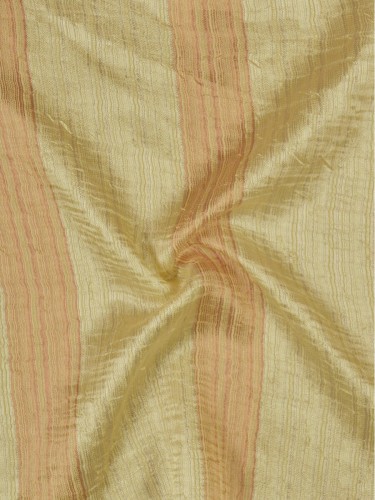 QY7151SCA Laura Colourful Striped Versatile Pleat Sheer Curtains (Color: Parsnip)