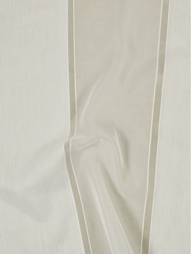 QY7151SH Laura Big Striped Polyester Custom Made Sheer Curtains (Color: Cloud Dancer)