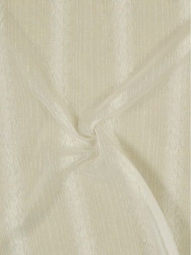 QY7151SIE Laura Snow Striped Rod Pocket Sheer Curtains