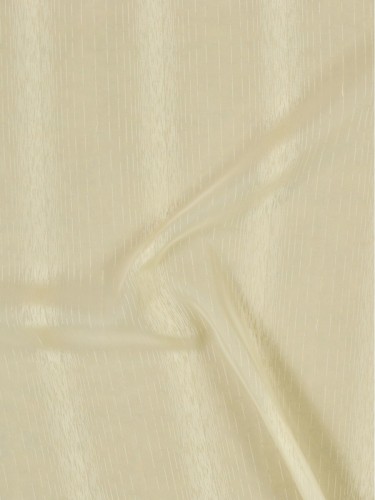 QY7151SI Laura Snow Striped Custom Made Sheer Curtains (Color: Alabaster Gleam)