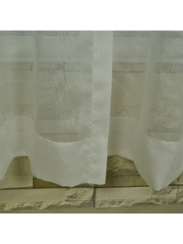 QY7151SJ Laura Solid Plain Polyester Custom Made Sheer Curtains (Color: Cloud Dancer)