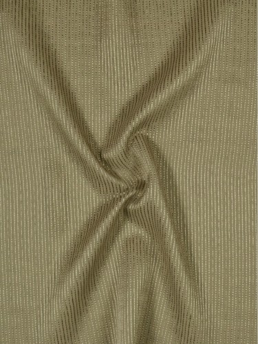 QY7151SLE Laura Small Striped Rod Pocket Sheer Curtains (Color: Kangaroo)