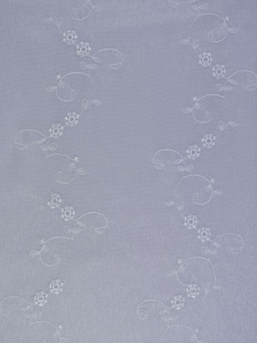 Gingera Vine Floral Embroidered Eyelet Sheer Curtains Panels White Ready Made Color