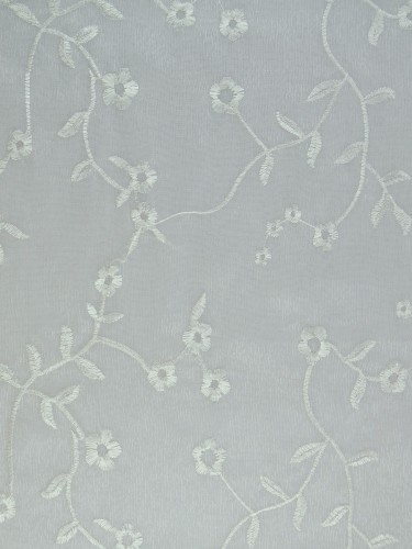 Gingera Branch Floral Embroidered Custom Made Sheer Curtains White Sheer Curtain Ivory Color