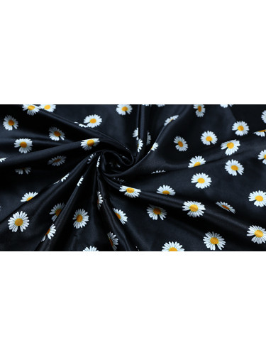 Wallaga 8124A Fashion Daisy Pattern Satin Custom Made Curtains(Color: Dark teal blue)