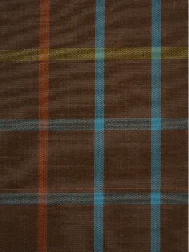 Hudson Yarn Dyed Small Plaid Blackout Double Pinch Pleat Curtains (Color: Bondi blue)