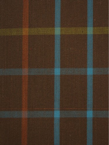 Hudson Yarn Dyed Small Plaid Blackout Custom Made Curtains (Color: Bondi blue)