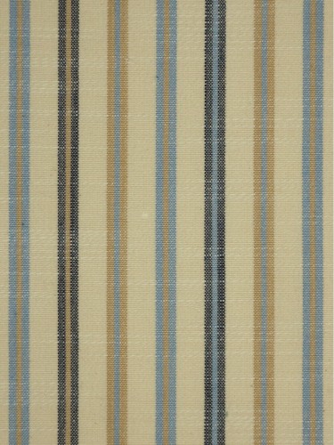 Hudson Yarn Dyed Striped Blackout Custom Made Curtains (Color: Capri)