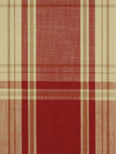 Hudson Yarn Dyed Big Plaid Blackout Double Pinch Pleat Curtains (Color: Cardinal)