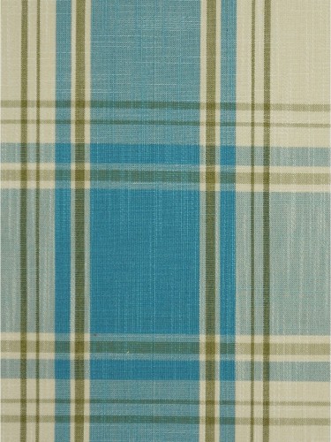 Hudson Yarn Dyed Big Plaid Blackout Double Pinch Pleat Curtains (Color: Vanilla)