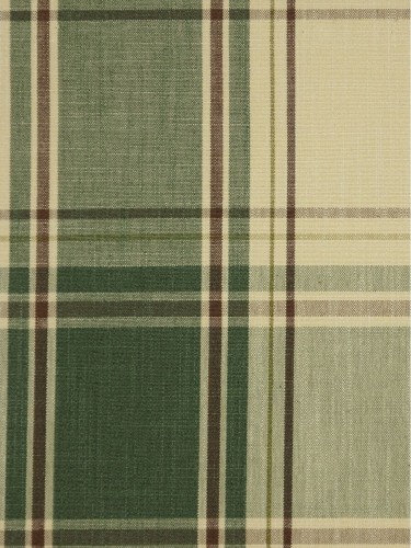 Hudson Yarn Dyed Big Plaid Blackout Custom Made Curtains (Color: Fern green)