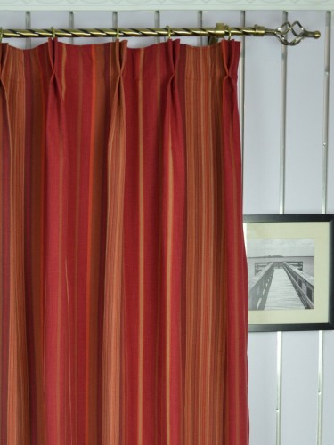 Hudson Yarn Dyed Irregular Stiped Blackout Fabrics (Heading: Double Pinch Pleat)